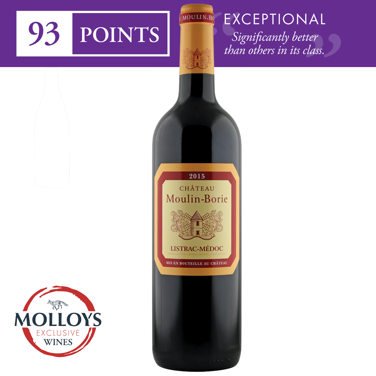Chateau Moulin-Borie: Listrac-Medoc 2015