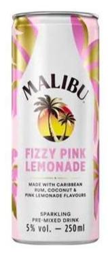 Malibu Fizzy Pink Lemonade 25cl Can