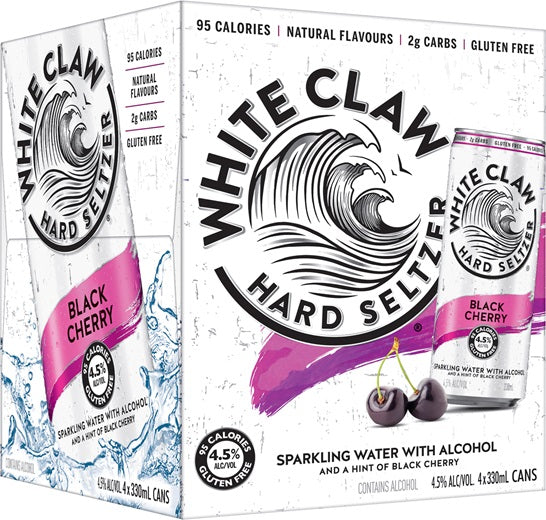 White Claw Black Cherry 4 Pack 33cl Can